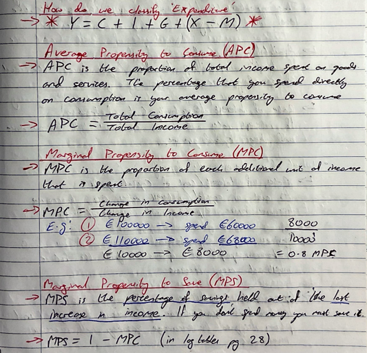 H1 Leaving Cert Economics Notes
