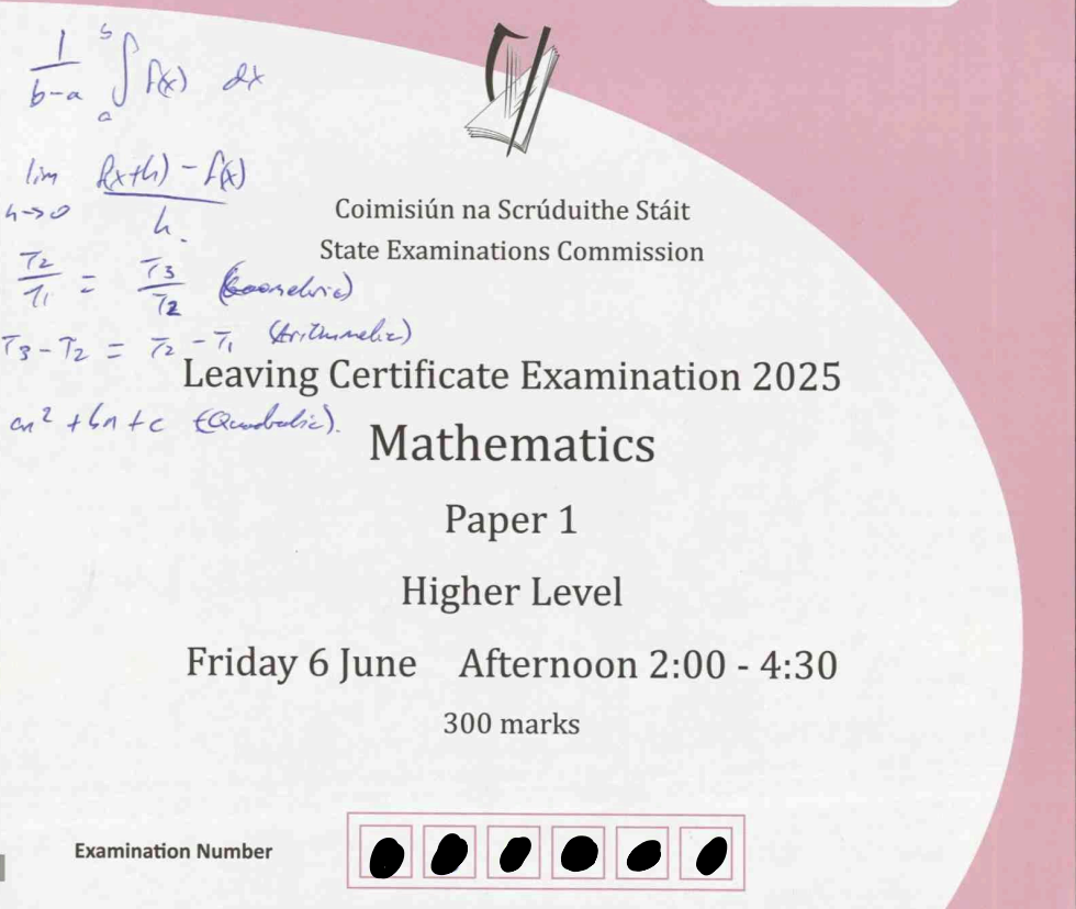 H1 Maths Paper 1 and Paper 2 Scripts