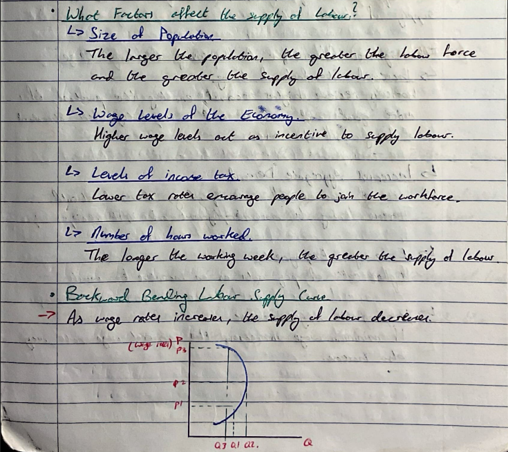 H1 Leaving Cert Economics Notes